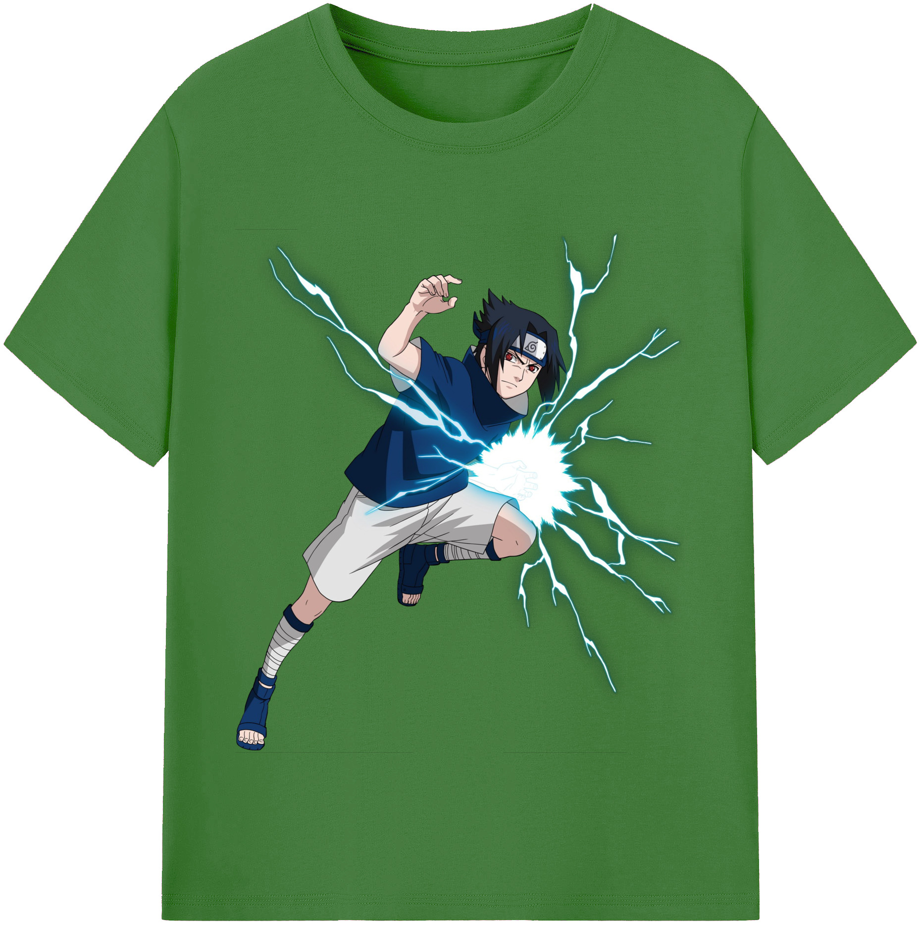（画像用） NARUTO -ナルト- うちは サスケ Uchiha Sasuke レディースカジュアルプリントTシャツ（綿100％）